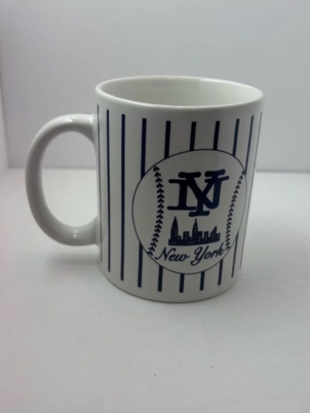 Chic White and Blue Dining Mugs